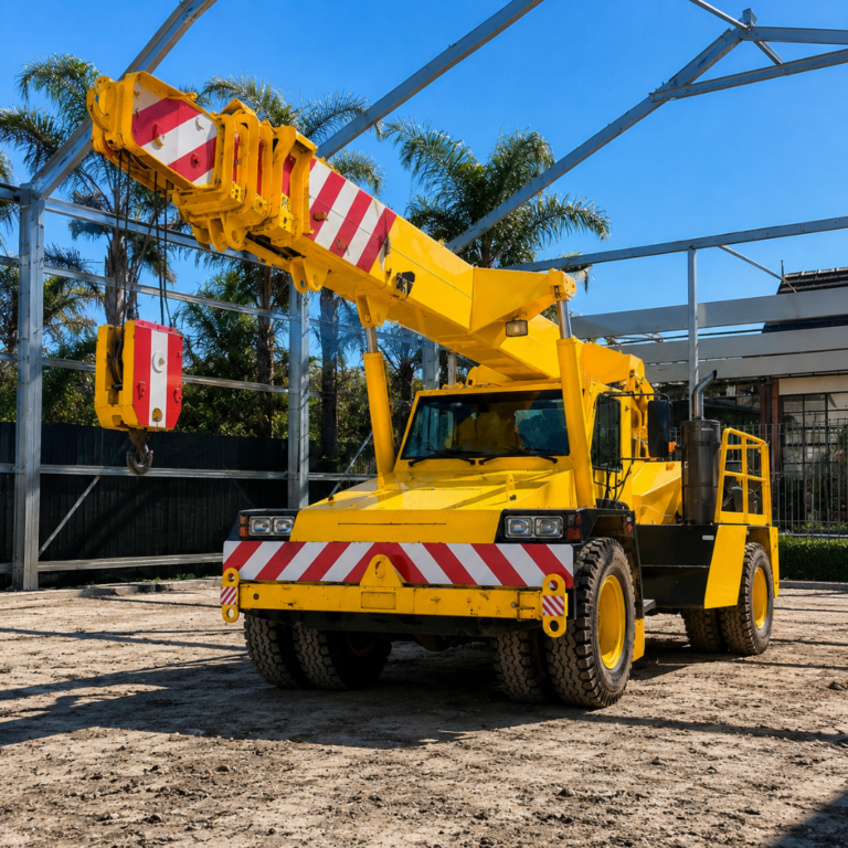 20T Franna crane hire Melbourne on construction site