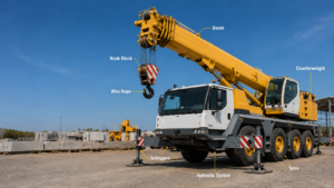 Mobile crane parts used for safe and efficient lifting operations