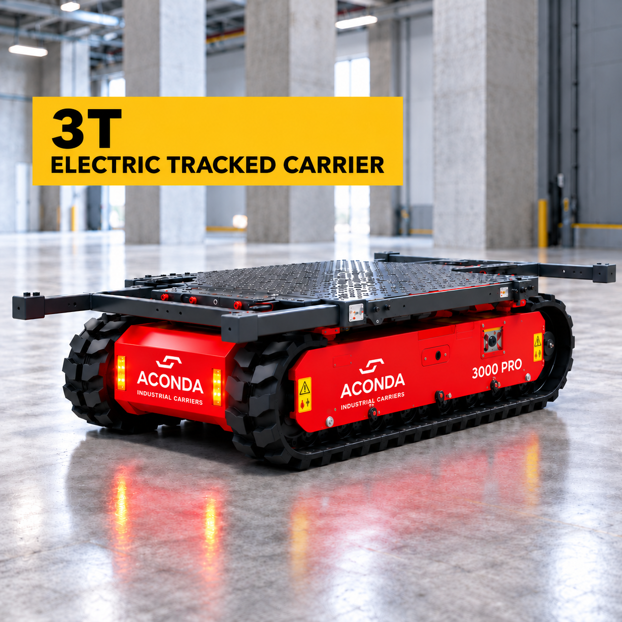 3T tracked carrier moving heavy materials on a restricted-access Melbourne site