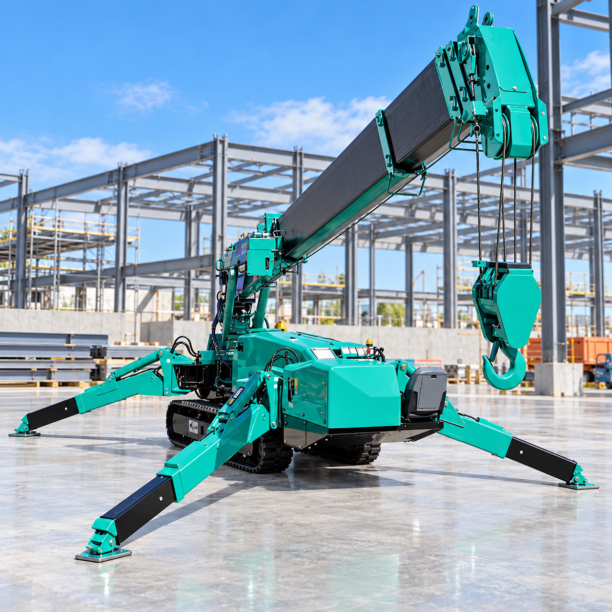 4T compact spider crane hire Victoria