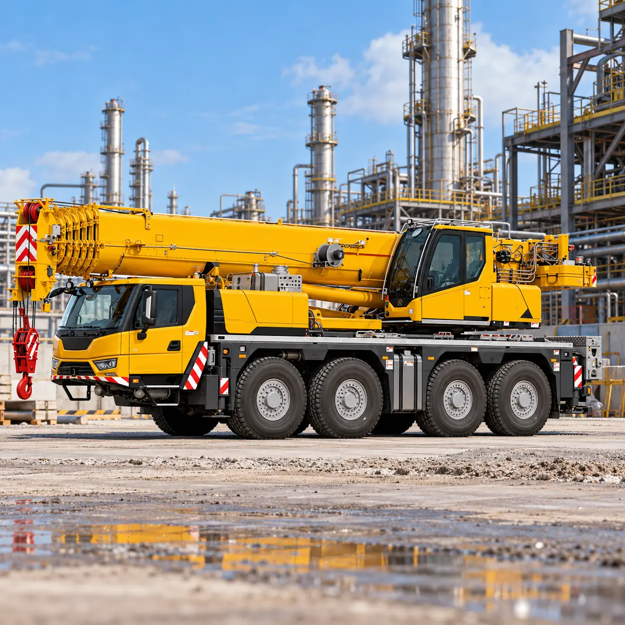 Liebherr LTM 1090-4.2 crane on construction site