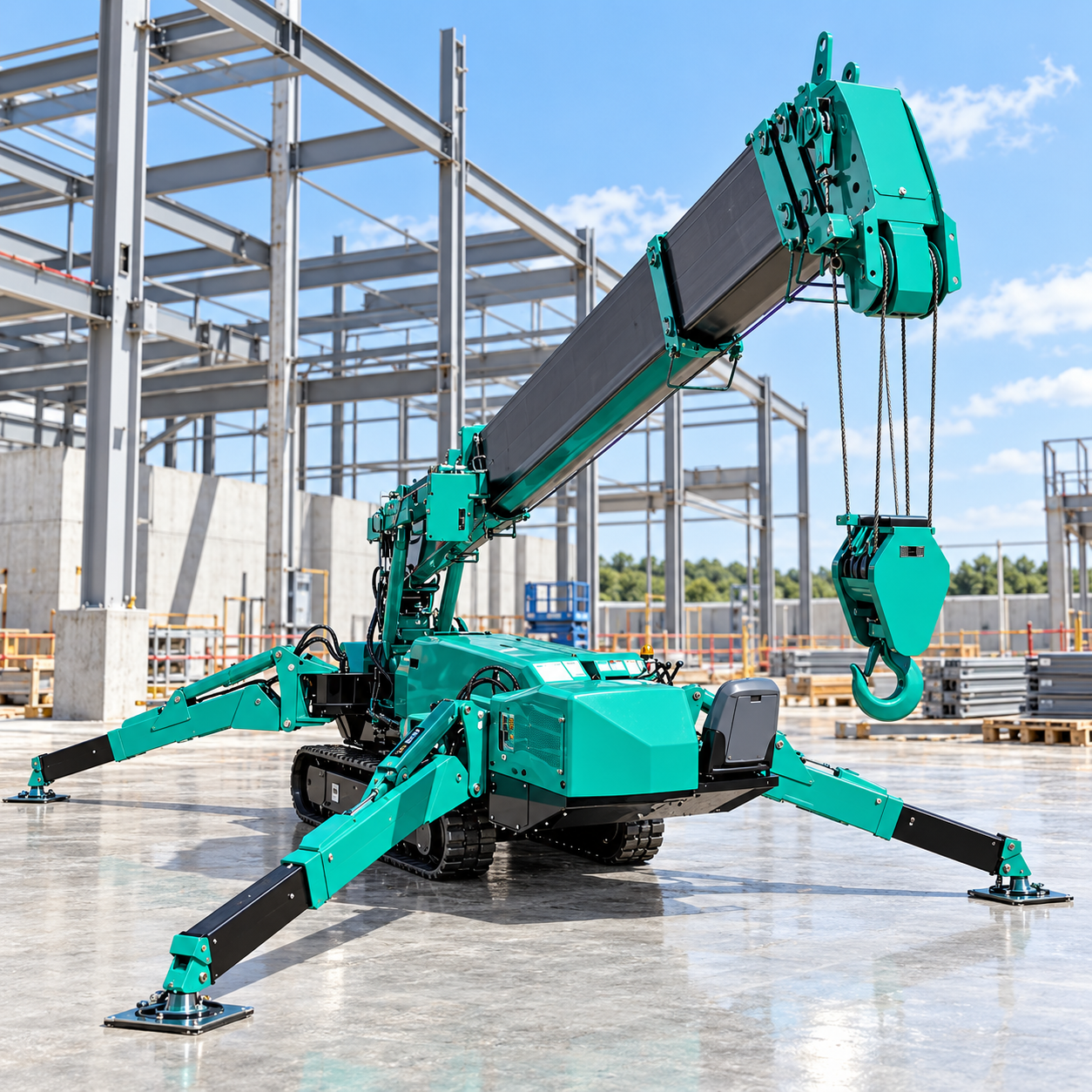 Maeda MC405C-3 4T-class spider crane hire Melbourne